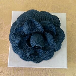 Chanel linen Camellia brooch